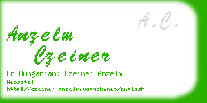 anzelm czeiner business card